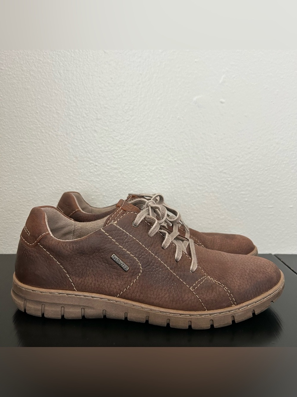 Josef Seibel Womens Steffi 62 Sneaker Brown Leather Waterproof Size 41 US 9.5-10
